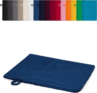 Produktbild von Waschhandschuh 15x21 cm Waschlappen 100% Baumwolle, Farbe: Blau