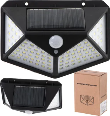 Zdjęcie produktu dla Solarne oświetlenie zewnętrzne 100 LED z czujnikiem ruchu