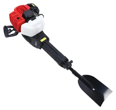 Produktbild von Tragbares benzinbetriebenes Grabgerät - Pflanzschaufel - 1900 W, 52 cm³, 2-Takt, luftgekühlt, Einzylinder, 1500 Schläge/Min - Schwarz/Rot