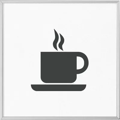 Produktbild von MADRID Silver Line Türschild 120,5 mm Piktogramm Café