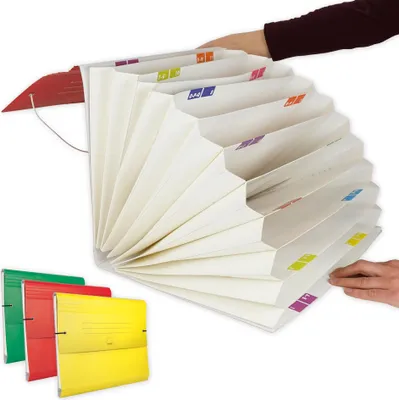 Produktbild von TimeTEX Fächermappe aus Pappe A4-Plus, farbig