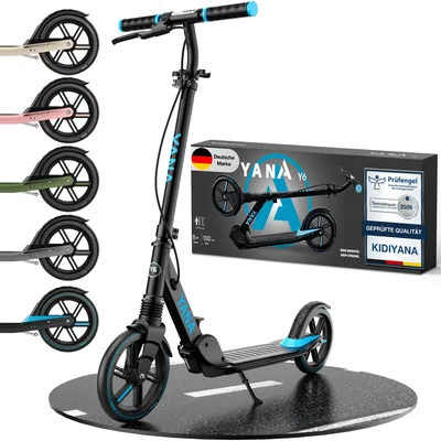 Productafbeelding van Kidiyana Cityroller, geschikt voor kinderen vanaf 8 jaar en volwassenen tot 100 kg | Opvouwbare step met 20 cm wielen, handrem en vering