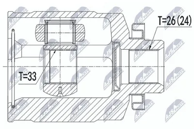 Produktbild von NTY Gelenksatz Antriebswelle Vorne Rechts für HYUNDAI TUCSON (JM) NPW-HY-530