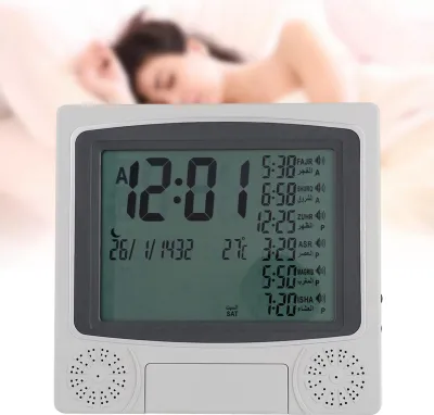 Obrázek produktu pro Azan Hodiny Modlitební časovač Digitální stolní hodiny Mulsim Modlitební alarm (bez baterie)