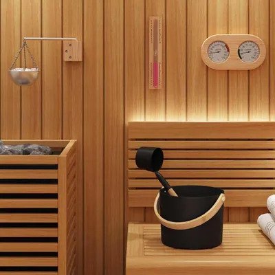 Produktbild von Stabli Sauna Zubehör Set 5 pcs - Montage erforderlich - Schwarz - DE131264 - Sonstiges Saunazubehör