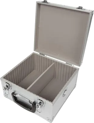 Produktbild von CD-Koffer mit Schlüsselschloss für 40 CDs - Aluminium - 2 Schlüssel - 280 x 268 x 160 mm