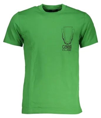 Produktbild von Modisches Herren Rundhals T-Shirt in Grün mit Print-Design