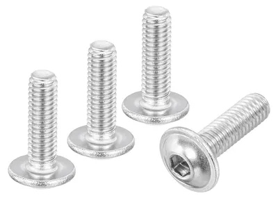 Productafbeelding van Linsenkopfschroeven M6-1x10mm - 25 stuks, Flenskop Innensechskantschroeven
