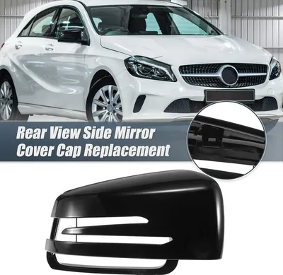 Image de Coque De Remplacement Pour Rétroviseur Droit De Voiture, Couleur Noir Brillant, Pour Mercedes Benz Classe A W176, Classe B, Classe C, Protection Extérieure Des Rétroviseurs