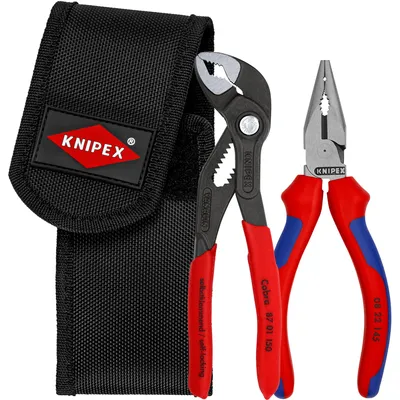 Productafbeelding van KNIPEX set van 2 tangen, geleverd in een gereedselsluiting voor het gereedselgordel