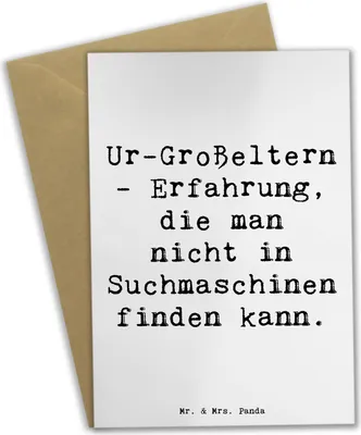 Produktbild von Mr. & Mrs. Panda Klappkarte Spruch Ur-Großeltern Weisheit - Weiß - Geschenk, Inspiration, Freude, Ahnen, dankeskarten, einladungskarten, Familie, weihnachtskarten