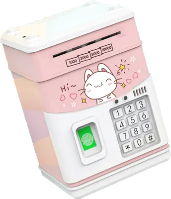 Obrázek produktu pro Elektronické prasátko MINI ATM Saving Box s heslem Simulovaný otisk prstu Money Bank pro hotovost Auto Scroll Paper pro chlapce Dívky Dětská bezpečná banka Box Perfektní narozeninové dárky