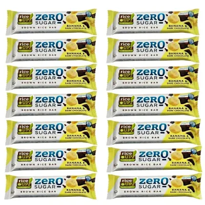 Produktbild von 10x18g Rice Up Schoko Reisriegel Banane Riegel / ohne Zuckerzusatz / glutenfrei