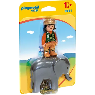 Image de PLAYMOBIL 9381 Gardien d'animaux avec éléphant
