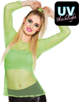 Produktbild von Fischnetz Shirt neongrün M/L