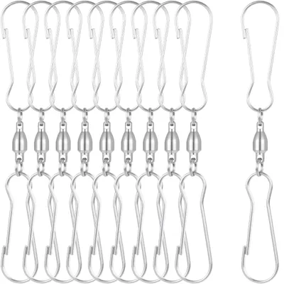 Productafbeelding van 10 Stuks Draaiende Dubbelhaak Clips voor Windobjecten