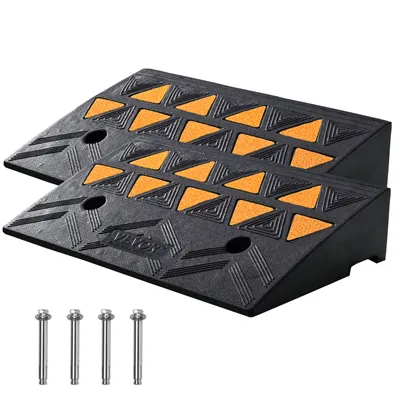 Obrázek produktu pro VEVOR 2xStep rampa pevná gumová rampa na dveře Max. Nosnost do 15 tun Obrubníková rampa 50x32x11cm Přístupová rampa pro vozíčkáře Gumová rampa ideální pro nerovný terén Obrubníky