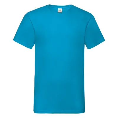 Produktbild von Fruit Of The Loom Valueweight T-shirt für Männer mit V-Ausschnitt, kurzärmlig BC338 (2XL) (Azurblau)