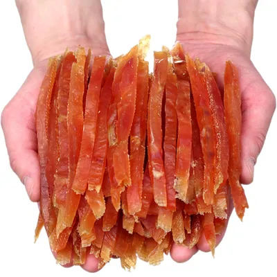 Productafbeelding van Hondensnoepjes, zachte kippenvleesreepjes (92%) Woof&Miau, 500g