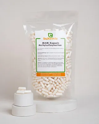 Produktbild von 250 g MSM Kapseln | Methylsulfonylmethan Pulver | Hohe Reinheit | 700 mg