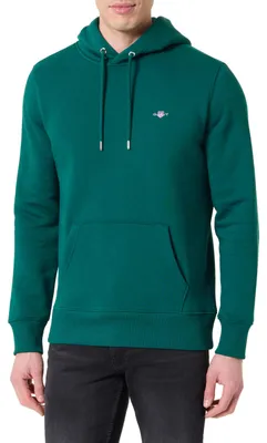 Produktbild von Gant Herren Reg Shield Hoodie Kapuzenpullover, Deep Forest Green, 4XL EU