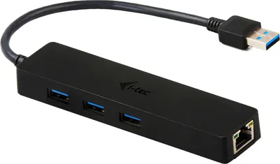 Produktbild von i-tec USB 3.0 Slim HUB 3 Port + Gigabit Ethernet Adapter