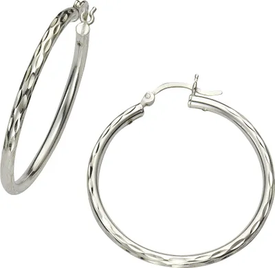 Produktbild von F Creolen 925/- Sterling Silber 4,0cm weiß 299210097R