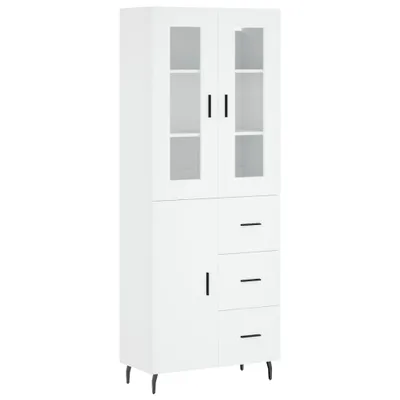 Immagine prodotto di Credenza Bianca 69,5x34x180 cm in Legno Multistrato