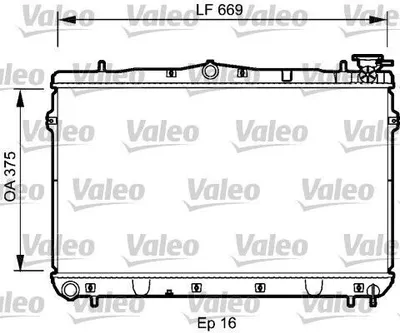 Produktbild von VALEO 734950 Kühler Wasserkühler Motorkühler für HYUNDAI COUPE (RD) LANTRA II (J-2) LANTRA II Wagon (J-2)