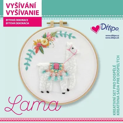 Zdjęcie produktu dla Zestaw kreatywny z lamą: haft/hafciarstwo