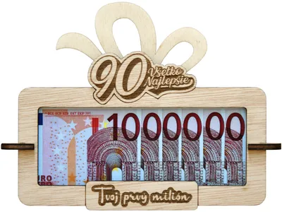 Obrázok produktu pre Tabuľka na peniaze Tvoj prvý milión k 90