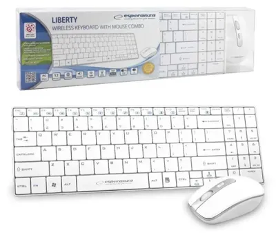 Immagine prodotto di Zestaw klawiatura i mysz Esperanza EK122W biały laserowy USB 2.0