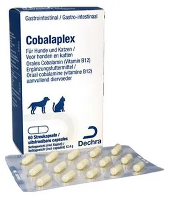 Produktbild von Cobalaplex 60 Kapseln Cobalamin, Vitamin B12, Hund, Katze, Verdauung Präbiotikum