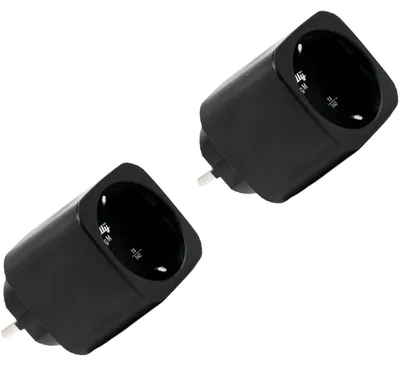 Productafbeelding van Shelly Plug M Gen3, zwart, 2-stuks, slimme stekker met energieverbruiksmeter