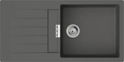 Produktbild von hansgrohe Einbauspüle S520 m Tropffl, 980x480mm, 1 Beck., steingrau