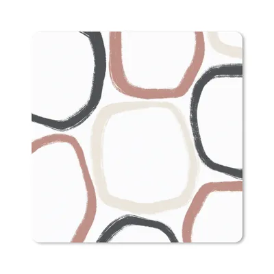 Produktbild von MuchoWow® Mauspad Mousepad Minimalismus - Geometrische Formen - Pastell - Muster 20x20 cm - Mousepads - Maus Mat - Pad - Mausunterlage - Desk Mat - Bureauartikeln