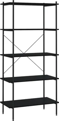 Obrázek produktu pro vidaXL Regál s 5 policemi černý 80x40x163 cm