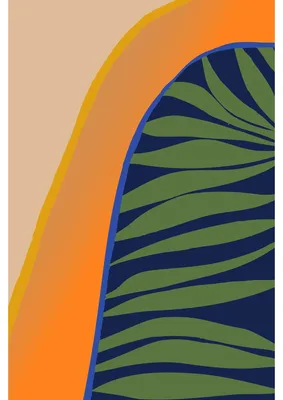 Image de Tableau sur toile plante exotique abstraite 30x45 cm, Tableau mural moderne pour décoration intérieure