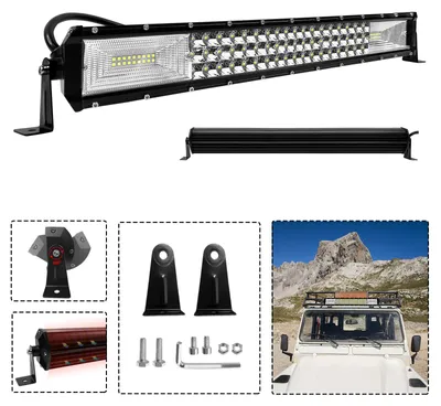 Image de Barre lumineuse LED YRHome 270 W, étanche à la poussière et à l'eau (IP67), idéale comme phare d'appoint tout-terrain et antibrouillard pour voiture