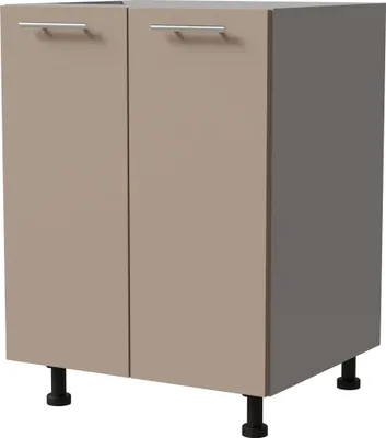 Produktbild von Küchenunterschrank BRERRA 60x82cm lackiert Farbe wählbar BR-D11/60,RAL 1016 graubeige Matt,grau
