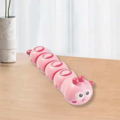 Produktbild von Baby-Uhrwerk, Krabbelspielzeug, pädagogisch, niedlich, Cartoon-Tierschaukel, zum Aufziehen, für Eltern-Kind-Interaktion, Rosa