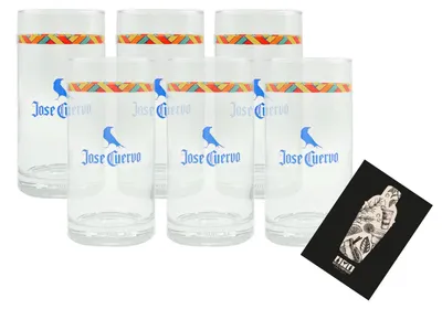 Produktbild von Jose Cuervo Tequila 6x Longdrink Glas Gläser mit Logo 0,36l Cocktail
