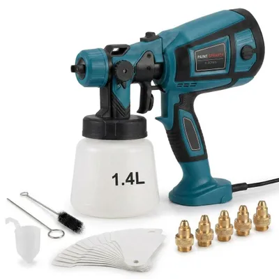 Produktbild von Farbsprühgerät Für Wandfarbe Farbsprühsystem Elektrisch 700W 1400ML 5 Kupferdüsen 3 Muster