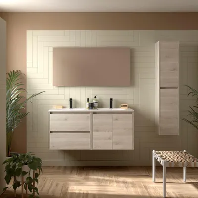 Immagine prodotto di Salgar mobili da bagno NOJA 1200 2 ante e 2 cassetti NATURALE + lavabo