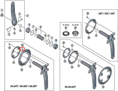 Produktbild von Shimano Deore XT FC-M8000 M8x9 Bremsscheibenschrauben 4St.