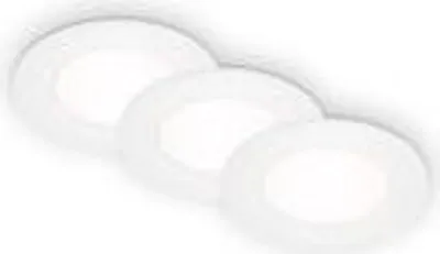 Produktbild von LED Einbauleuchten Einbaulampe 3er Set 3W weiß Kunststoff Ø8,6cm Briloner