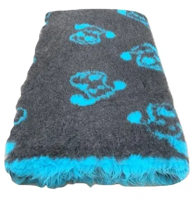 Produktbild von Vet Bed Hundedecke Dogface anthrazit türkis 150 x 100 cm