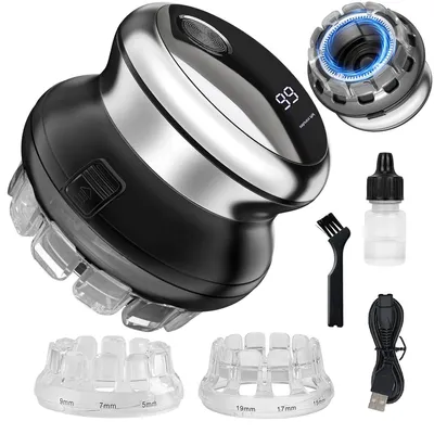 Produktbild von Herren Haarschneider Set,mit LED-Display, kabelloser Kurzhaarschneider, für Männer, Frauen und Kinder, inkl. Haarschnitt- und Pflegezubehör (Schwarz)