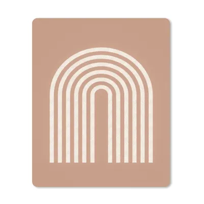 Produktbild von MuchoWow® Mauspad Mousepad Abstrakt - Kunst - Regenbogen - Weiß - Braun 19x23 cm - Mousepads - Maus Mat - Pad - Mausunterlage - Mauspads - Spielen