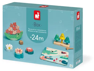 Produktbild von Janod - Spielzeug Box 24 Monate Konzentration - Pädagogisches Holzspielzeug